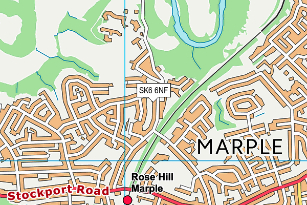 SK6 6NF map - OS VectorMap District (Ordnance Survey)
