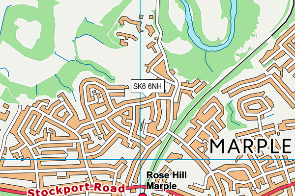 SK6 6NH map - OS VectorMap District (Ordnance Survey)