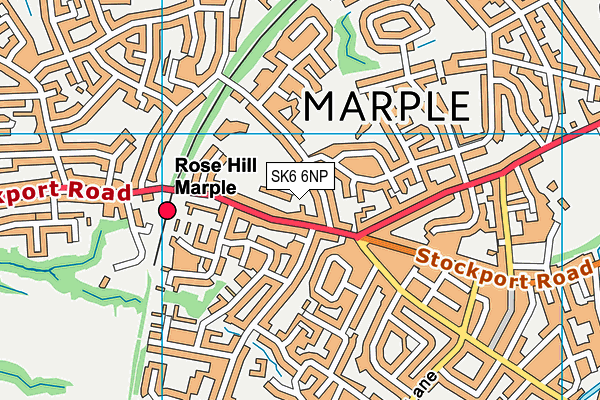 SK6 6NP map - OS VectorMap District (Ordnance Survey)