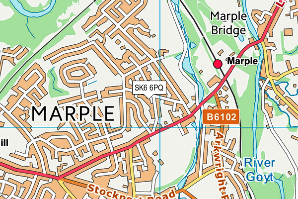 SK6 6PQ map - OS VectorMap District (Ordnance Survey)