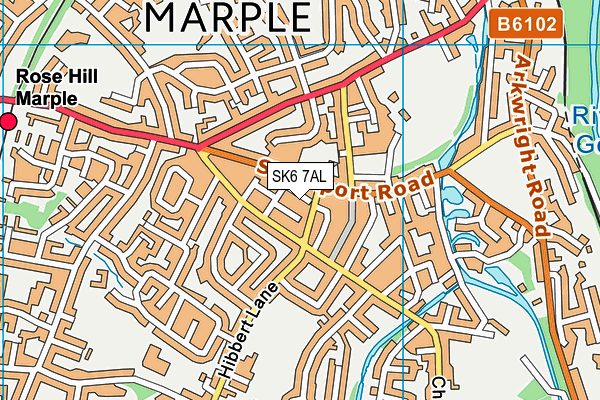 SK6 7AL map - OS VectorMap District (Ordnance Survey)