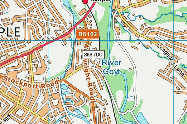 SK6 7DQ map - OS VectorMap District (Ordnance Survey)