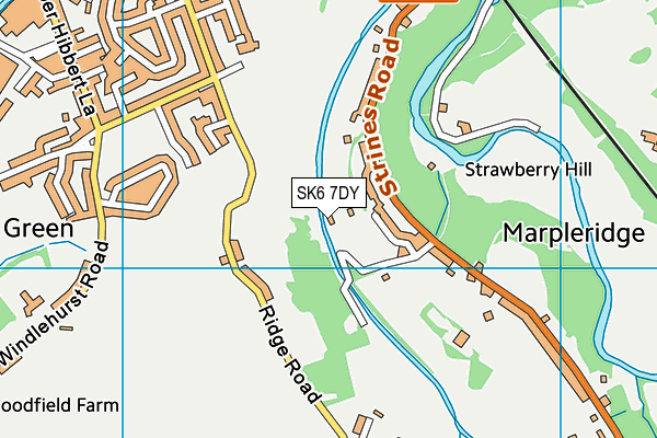 SK6 7DY map - OS VectorMap District (Ordnance Survey)