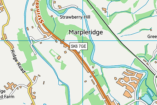 SK6 7GE map - OS VectorMap District (Ordnance Survey)