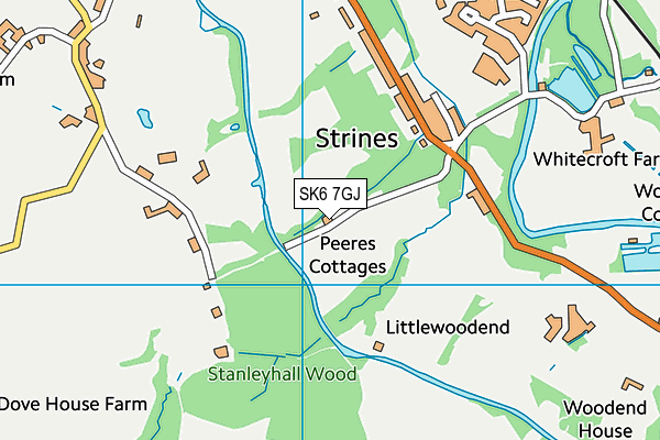 SK6 7GJ map - OS VectorMap District (Ordnance Survey)