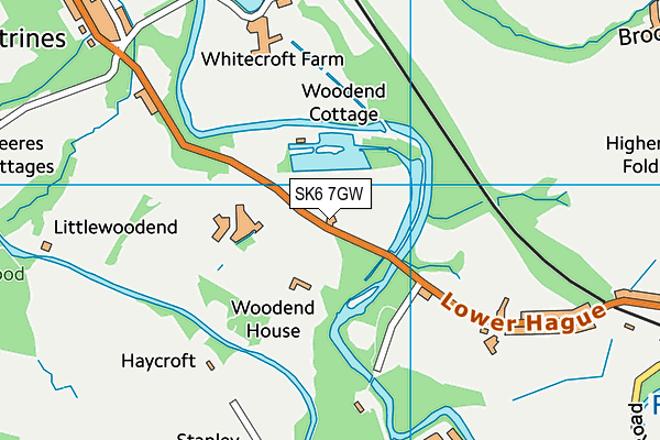 SK6 7GW map - OS VectorMap District (Ordnance Survey)