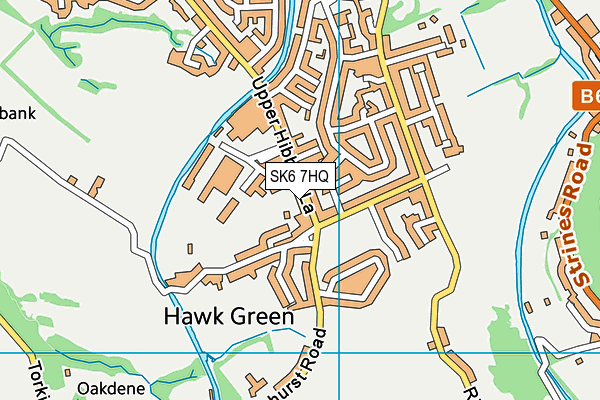 SK6 7HQ map - OS VectorMap District (Ordnance Survey)