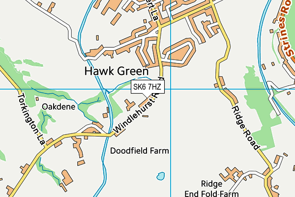 SK6 7HZ map - OS VectorMap District (Ordnance Survey)