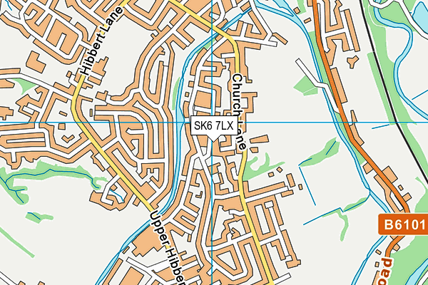SK6 7LX map - OS VectorMap District (Ordnance Survey)