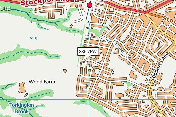 SK6 7PW map - OS VectorMap District (Ordnance Survey)