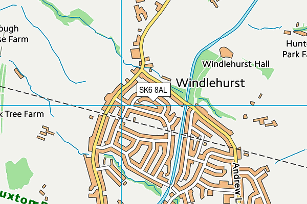 SK6 8AL map - OS VectorMap District (Ordnance Survey)