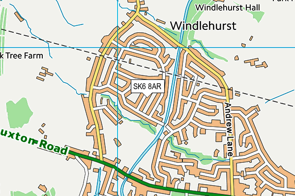 SK6 8AR map - OS VectorMap District (Ordnance Survey) SK6 8AR map - OS VectorMap District (Ordnance Survey)