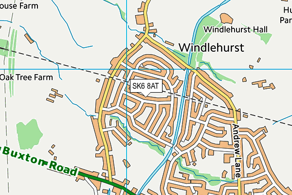 SK6 8AT map - OS VectorMap District (Ordnance Survey) SK6 8AT map - OS VectorMap District (Ordnance Survey)