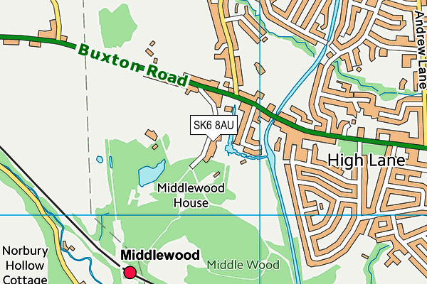 SK6 8AU map - OS VectorMap District (Ordnance Survey) SK6 8AU map - OS VectorMap District (Ordnance Survey)