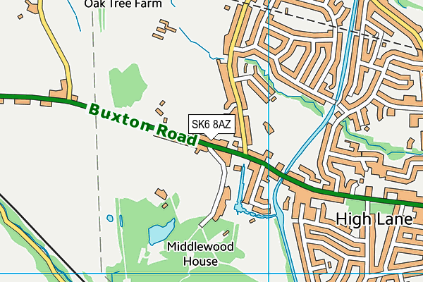 SK6 8AZ map - OS VectorMap District (Ordnance Survey)
