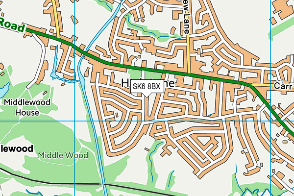 SK6 8BX map - OS VectorMap District (Ordnance Survey) SK6 8BX map - OS VectorMap District (Ordnance Survey)