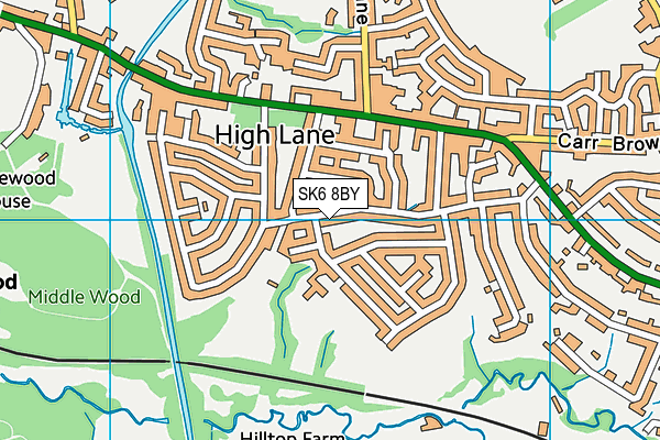 SK6 8BY map - OS VectorMap District (Ordnance Survey) SK6 8BY map - OS VectorMap District (Ordnance Survey)