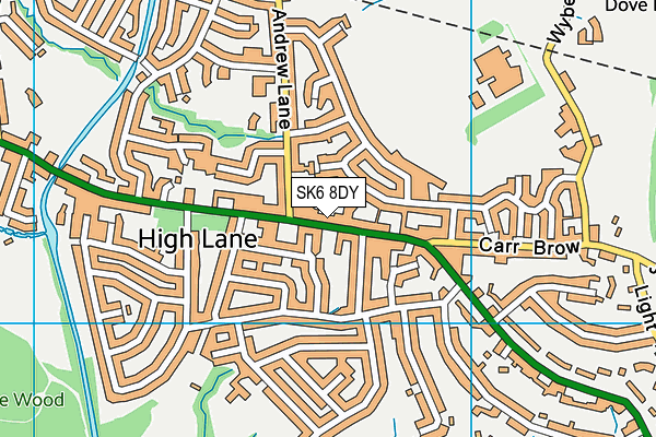 SK6 8DY map - OS VectorMap District (Ordnance Survey)