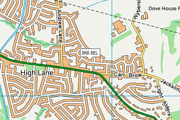 SK6 8EL map - OS VectorMap District (Ordnance Survey)