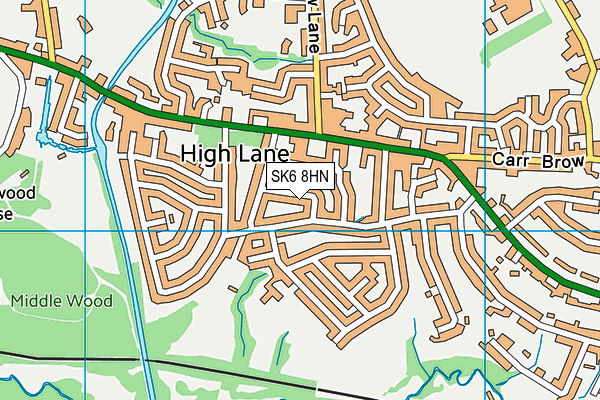 SK6 8HN map - OS VectorMap District (Ordnance Survey) SK6 8HN map - OS VectorMap District (Ordnance Survey)