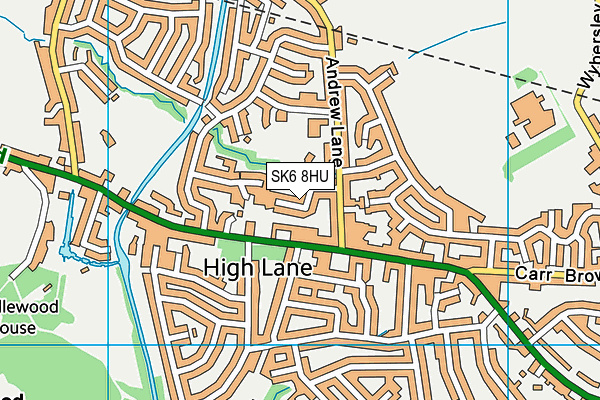 SK6 8HU map - OS VectorMap District (Ordnance Survey) SK6 8HU map - OS VectorMap District (Ordnance Survey)