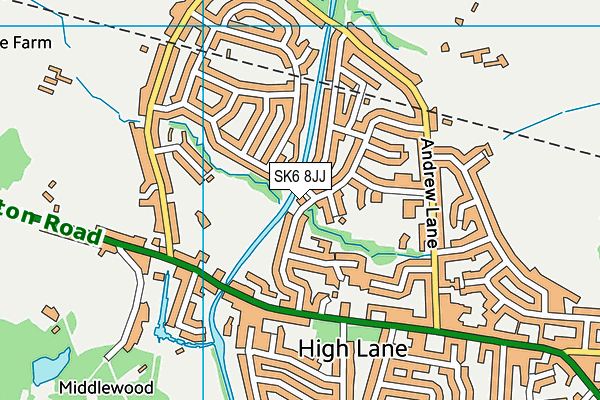 SK6 8JJ map - OS VectorMap District (Ordnance Survey)
