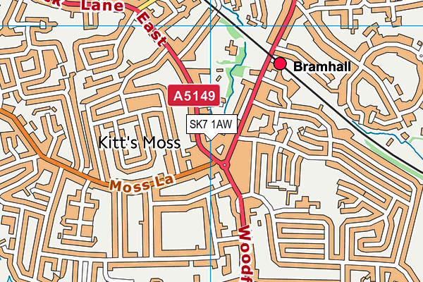 SK7 1AW map - OS VectorMap District (Ordnance Survey) SK7 1AW map - OS VectorMap District (Ordnance Survey)