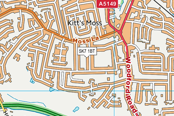 SK7 1BT map - OS VectorMap District (Ordnance Survey)