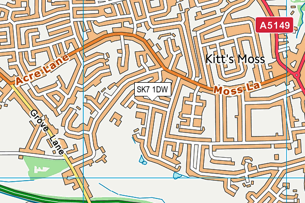 SK7 1DW map - OS VectorMap District (Ordnance Survey) SK7 1DW map - OS VectorMap District (Ordnance Survey)