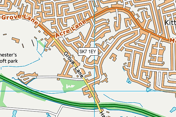 SK7 1EY map - OS VectorMap District (Ordnance Survey) SK7 1EY map - OS VectorMap District (Ordnance Survey)