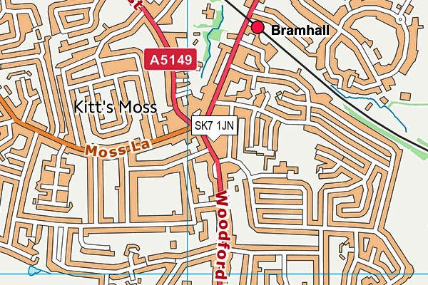 SK7 1JN map - OS VectorMap District (Ordnance Survey)