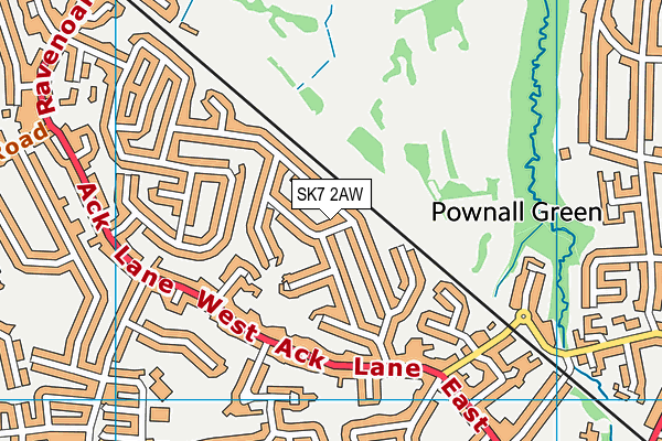 SK7 2AW map - OS VectorMap District (Ordnance Survey) SK7 2AW map - OS VectorMap District (Ordnance Survey)