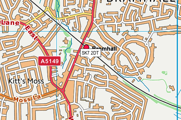 SK7 2DT map - OS VectorMap District (Ordnance Survey) SK7 2DT map - OS VectorMap District (Ordnance Survey)
