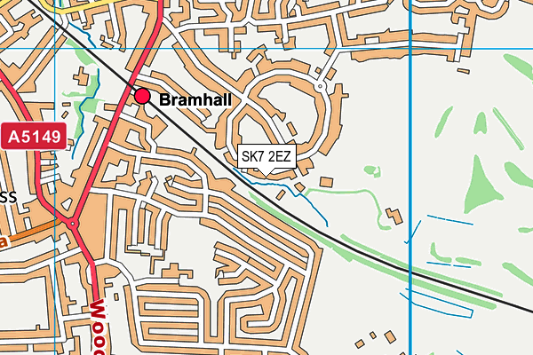 SK7 2EZ map - OS VectorMap District (Ordnance Survey) SK7 2EZ map - OS VectorMap District (Ordnance Survey)