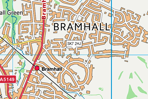 SK7 2HJ map - OS VectorMap District (Ordnance Survey) SK7 2HJ map - OS VectorMap District (Ordnance Survey)