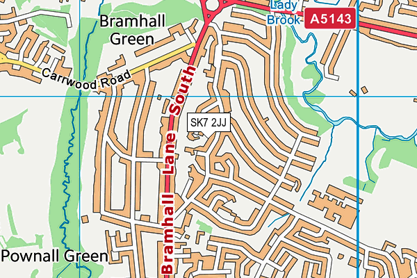 SK7 2JJ map - OS VectorMap District (Ordnance Survey) SK7 2JJ map - OS VectorMap District (Ordnance Survey)