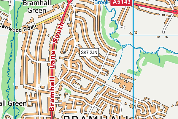 SK7 2JN map - OS VectorMap District (Ordnance Survey) SK7 2JN map - OS VectorMap District (Ordnance Survey)