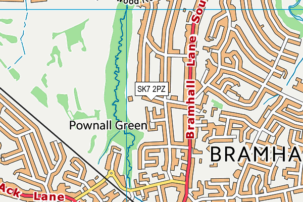 SK7 2PZ map - OS VectorMap District (Ordnance Survey)