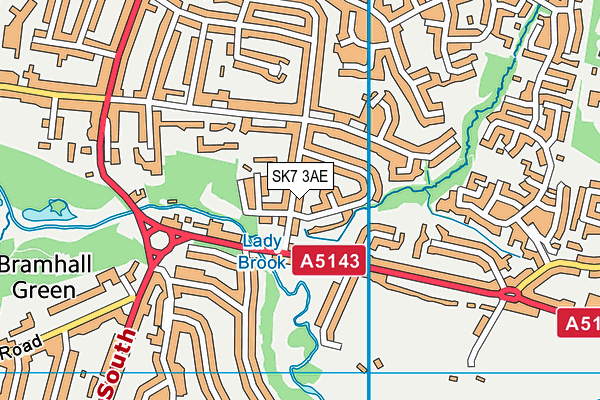 SK7 3AE map - OS VectorMap District (Ordnance Survey)