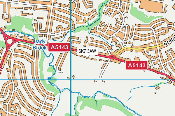 SK7 3AW map - OS VectorMap District (Ordnance Survey) SK7 3AW map - OS VectorMap District (Ordnance Survey)