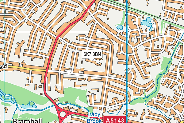 SK7 3BN map - OS VectorMap District (Ordnance Survey) SK7 3BN map - OS VectorMap District (Ordnance Survey)