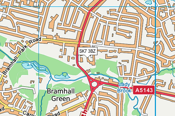 SK7 3BZ map - OS VectorMap District (Ordnance Survey) SK7 3BZ map - OS VectorMap District (Ordnance Survey)