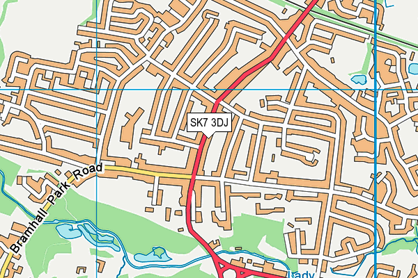 SK7 3DJ map - OS VectorMap District (Ordnance Survey)