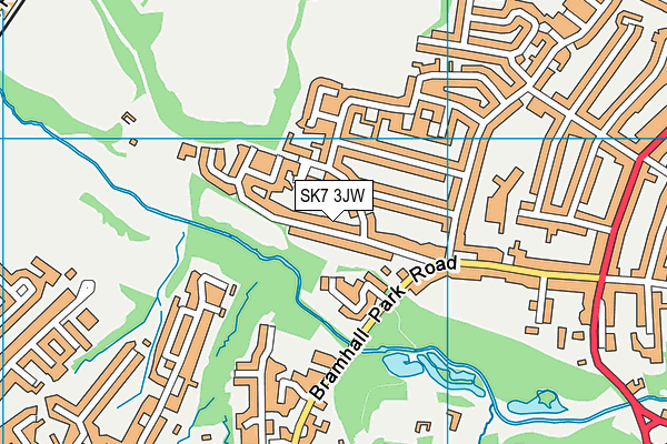 SK7 3JW map - OS VectorMap District (Ordnance Survey) SK7 3JW map - OS VectorMap District (Ordnance Survey)