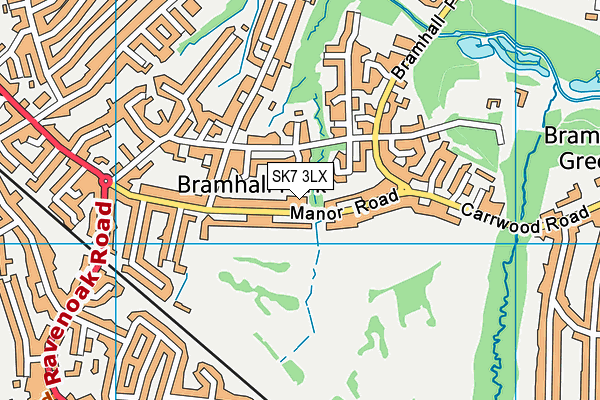 SK7 3LX map - OS VectorMap District (Ordnance Survey)