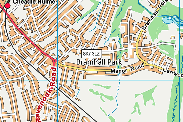 SK7 3LZ map - OS VectorMap District (Ordnance Survey)