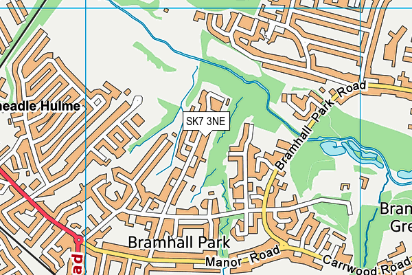 SK7 3NE map - OS VectorMap District (Ordnance Survey) SK7 3NE map - OS VectorMap District (Ordnance Survey)