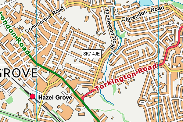 SK7 4JE map - OS VectorMap District (Ordnance Survey) SK7 4JE map - OS VectorMap District (Ordnance Survey)