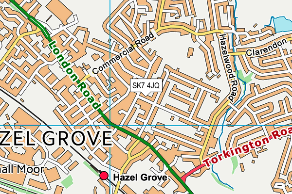 SK7 4JQ map - OS VectorMap District (Ordnance Survey)