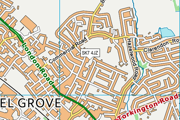 SK7 4JZ map - OS VectorMap District (Ordnance Survey) SK7 4JZ map - OS VectorMap District (Ordnance Survey)